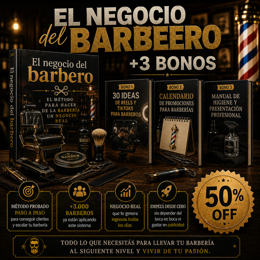 La Fórmula del Barbero Exitoso: Técnicas, Clientes y Sistema Completo + Bonos